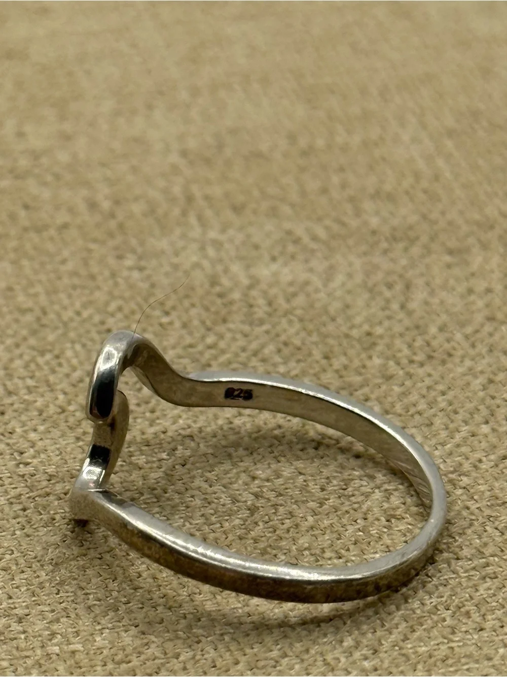 Silver Wave Ring - women Minimalist Band